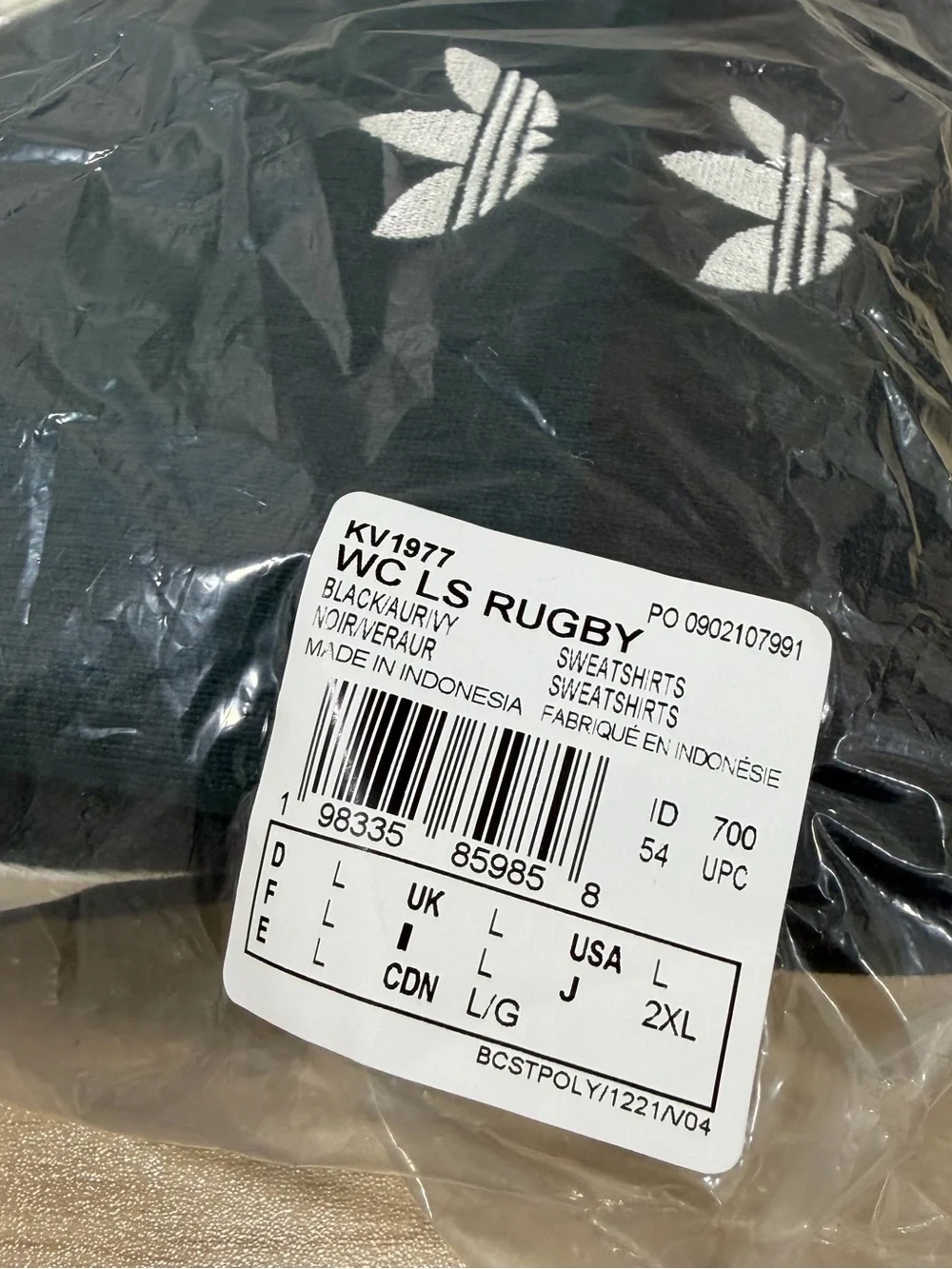 Adidas x Willy Chavarria Long Sleeve Rugby Shirt Men Size L